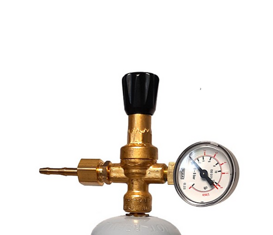 Argon Gas Regulator for Disposable 1L Bottles - Compatible with Helix & Orion Welders