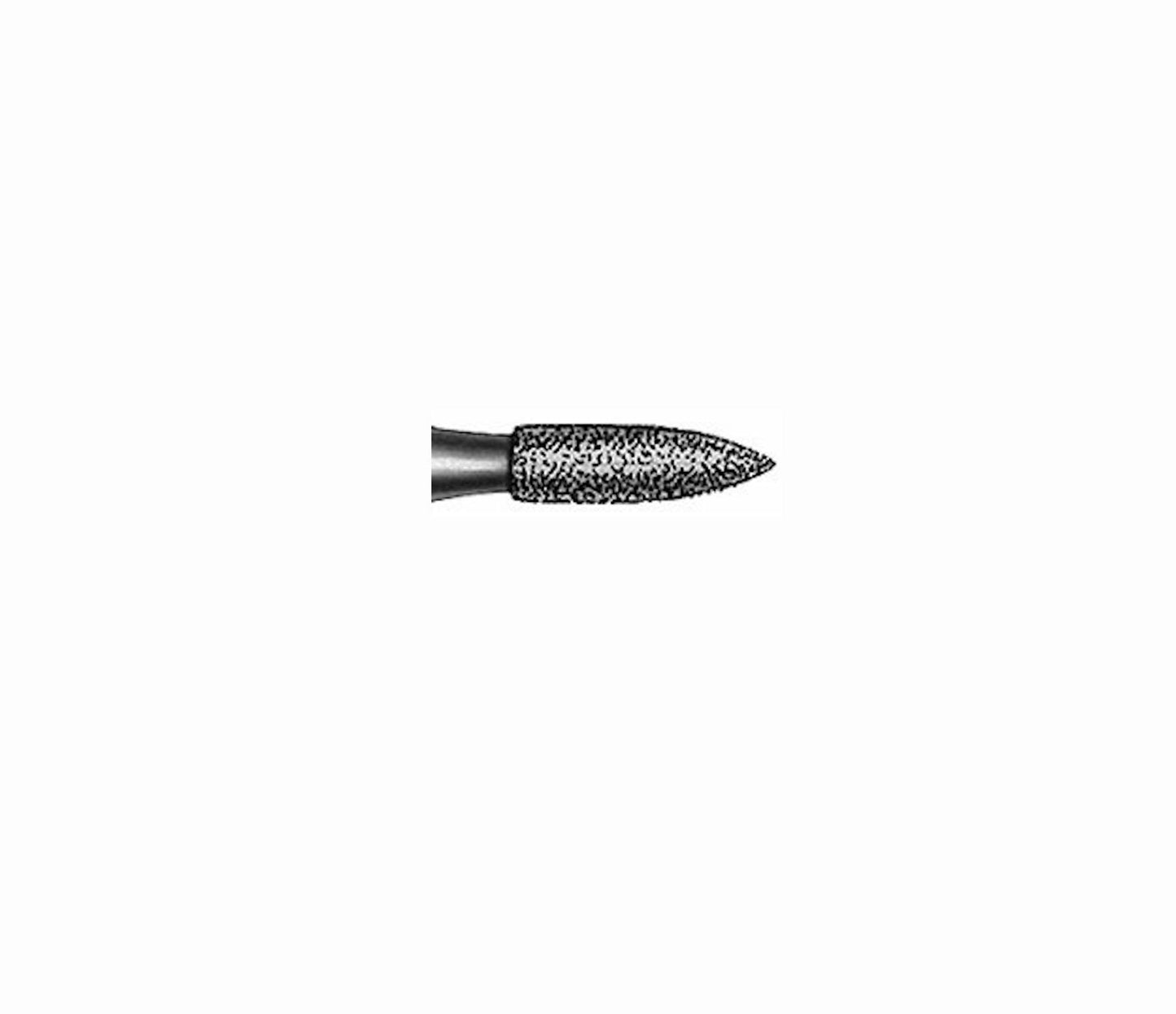 Komet #860 Short Diamond Flame Burr Pack of 5 (sizes available: 1.00mm-1.60mm)