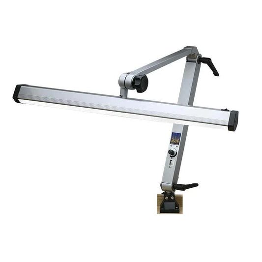 Pepe Tools Extra-Wide Silver-Finish Jeweller's LED Task Lamp with USB Port