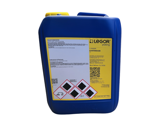Legor OXIFEND100 – Concentrated Anti-Tarnish Passivation Solution for Silver and Copper Alloys (5L)