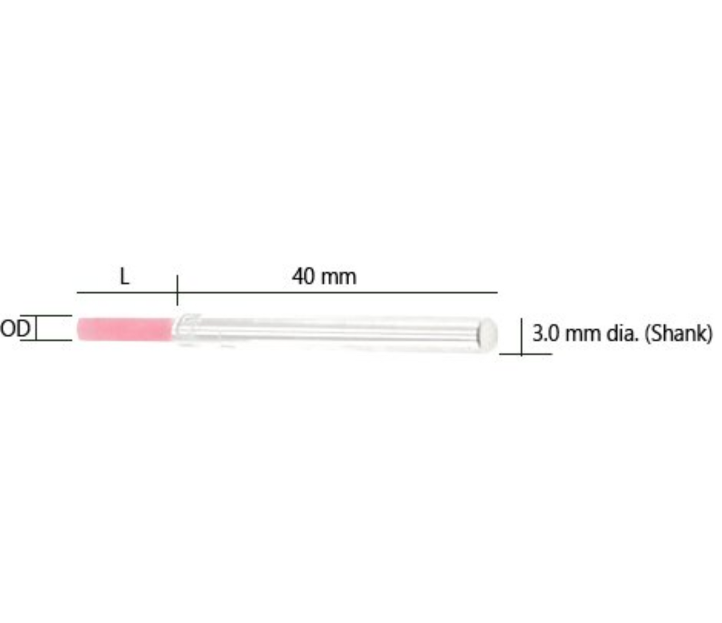New Mounted Point Super Stones 2.35mm Shank  (1.00mm diameter)