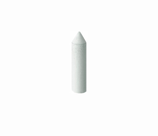 Eve S6 Silicone Polishing Torpedo Rubber, 6 x 24 mm- White, Coarse