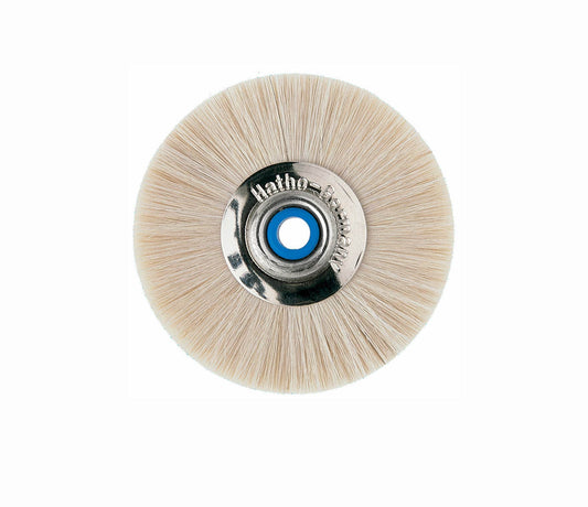 Hatho Soft White Goat Hair Circular Brush for Polishing and Buffing- 100 48